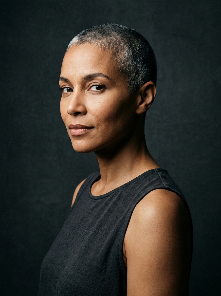 Bold Silver Buzz Cut
