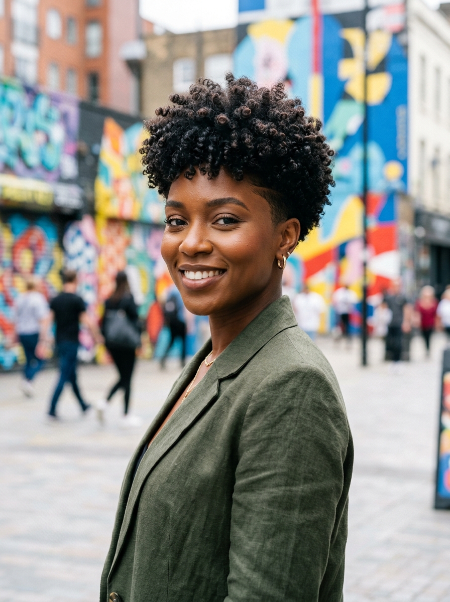 Tapered Nape Pixie with Crown Volume