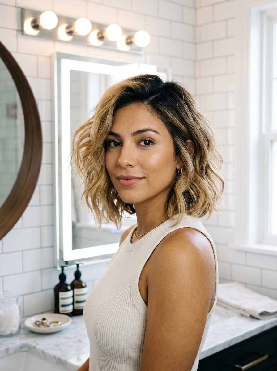Root-Shadow Textured Bob