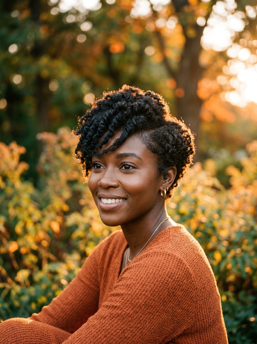 Voluminous Textured Pixie with Sweeping Side Fringe