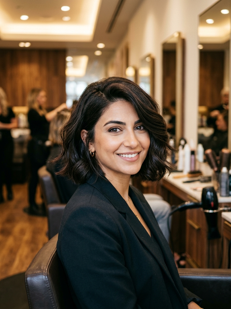 Deep Side-Parted Chunky Layered Bob