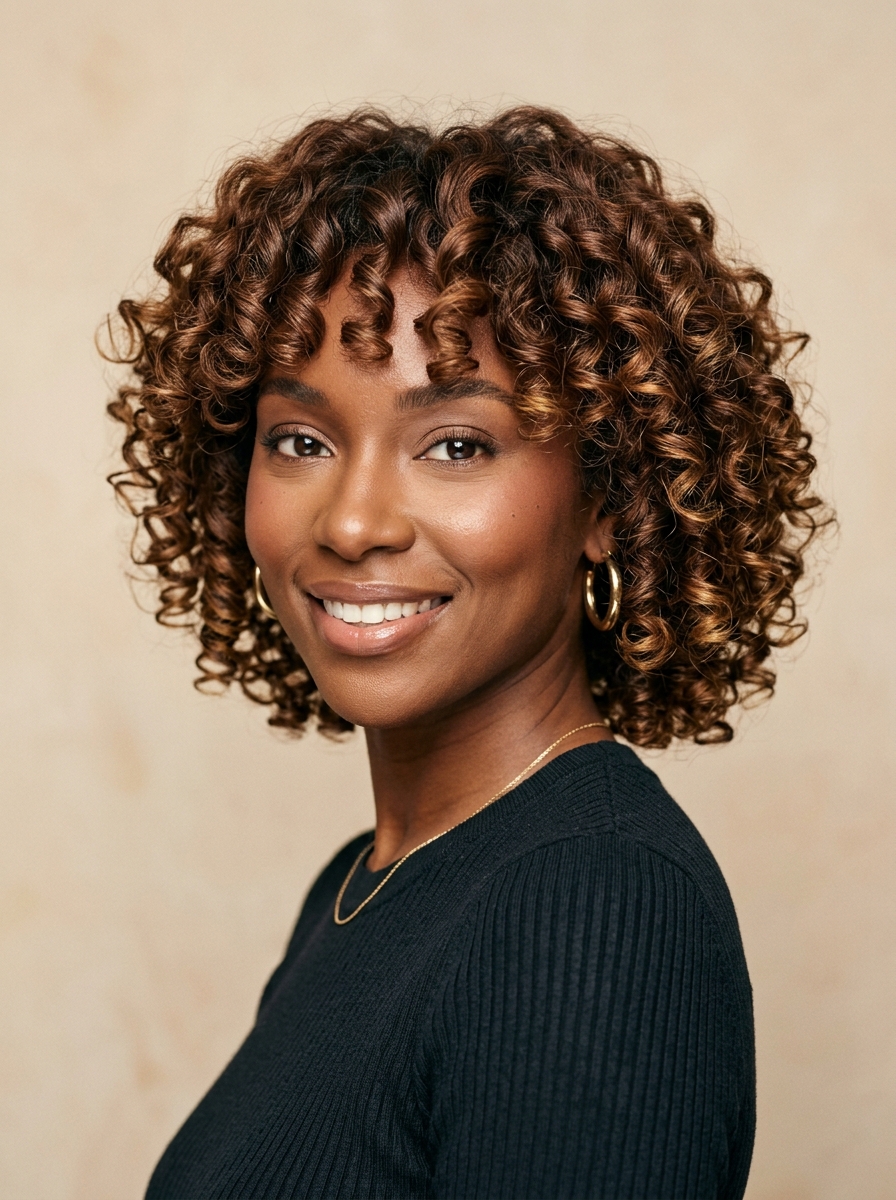 Medium-Curl Set Cropped Shag