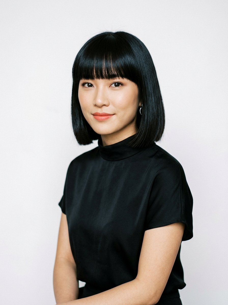 French Bob with Blunt Fringe