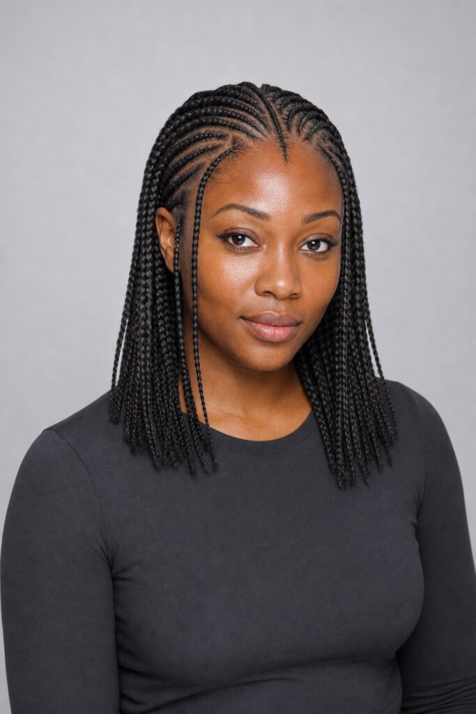 Beadless Natural Fulani Braids