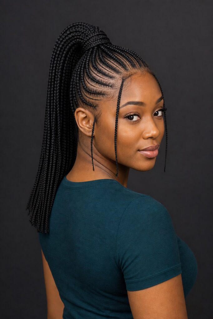 Fulani Braided High Ponytail