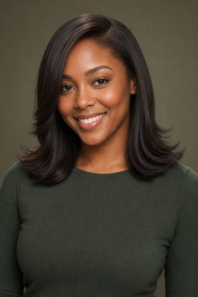 Shoulder-Length Hair With Flipped Ends