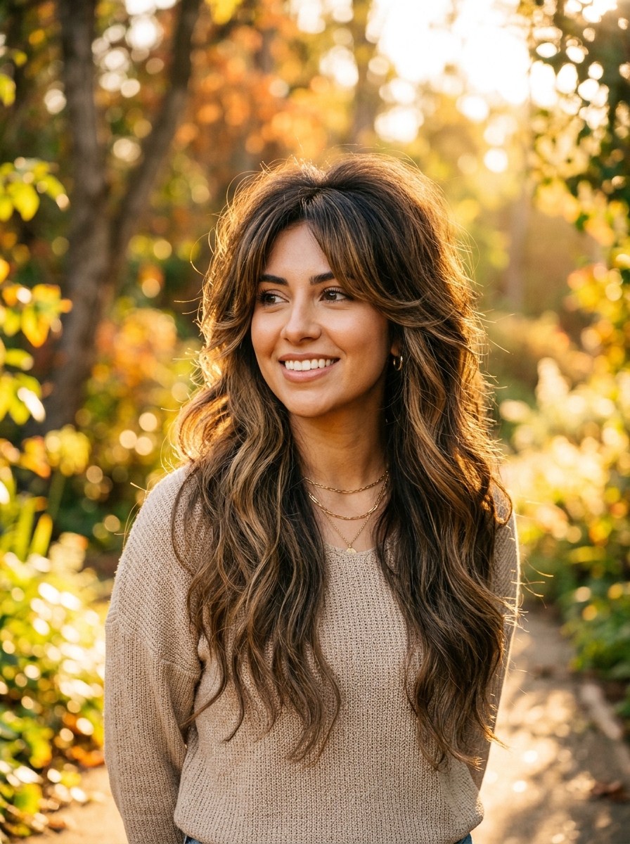 Honey Caramel Shag with Voluminous Crown