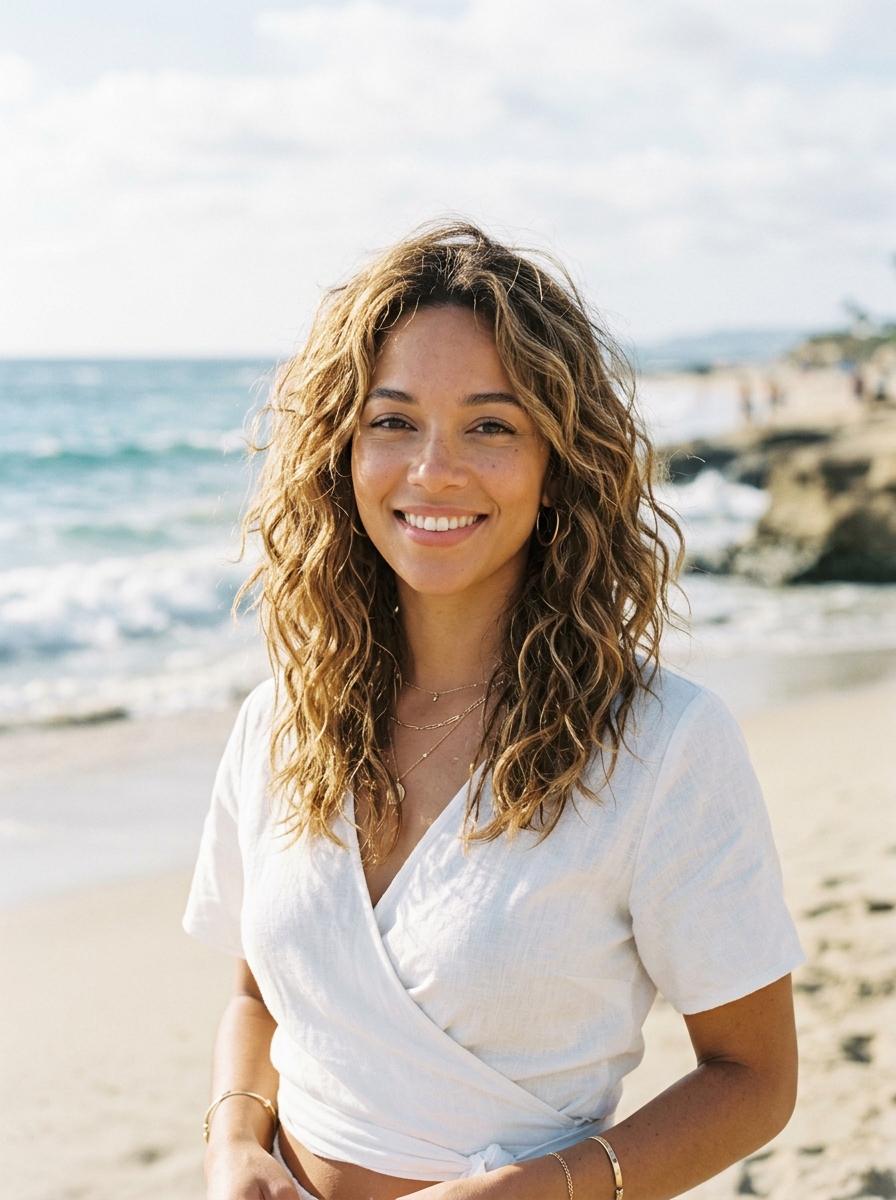 Sun-Kissed Beach Wave Shag
