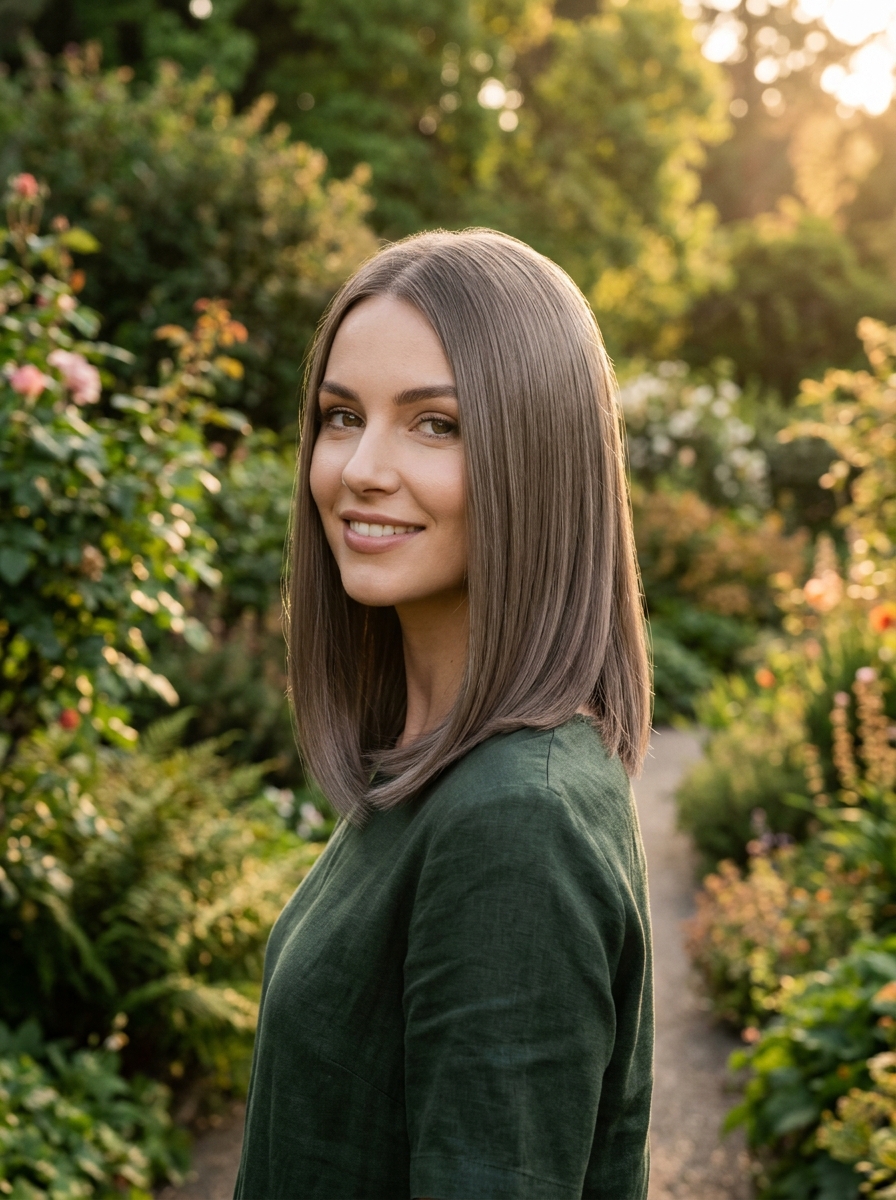 Sleek Long Bob with Invisible Layers