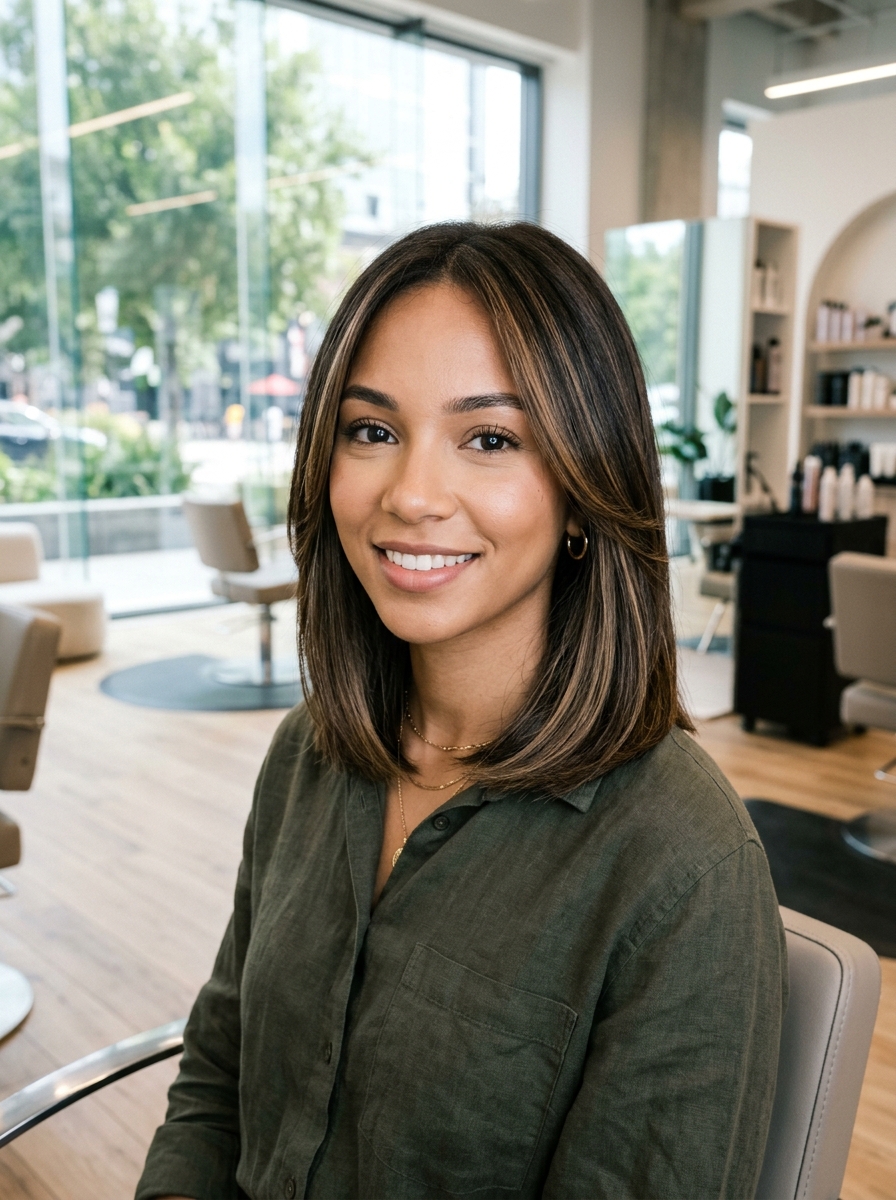 Blunt Bob with Long Face-Framing Layers