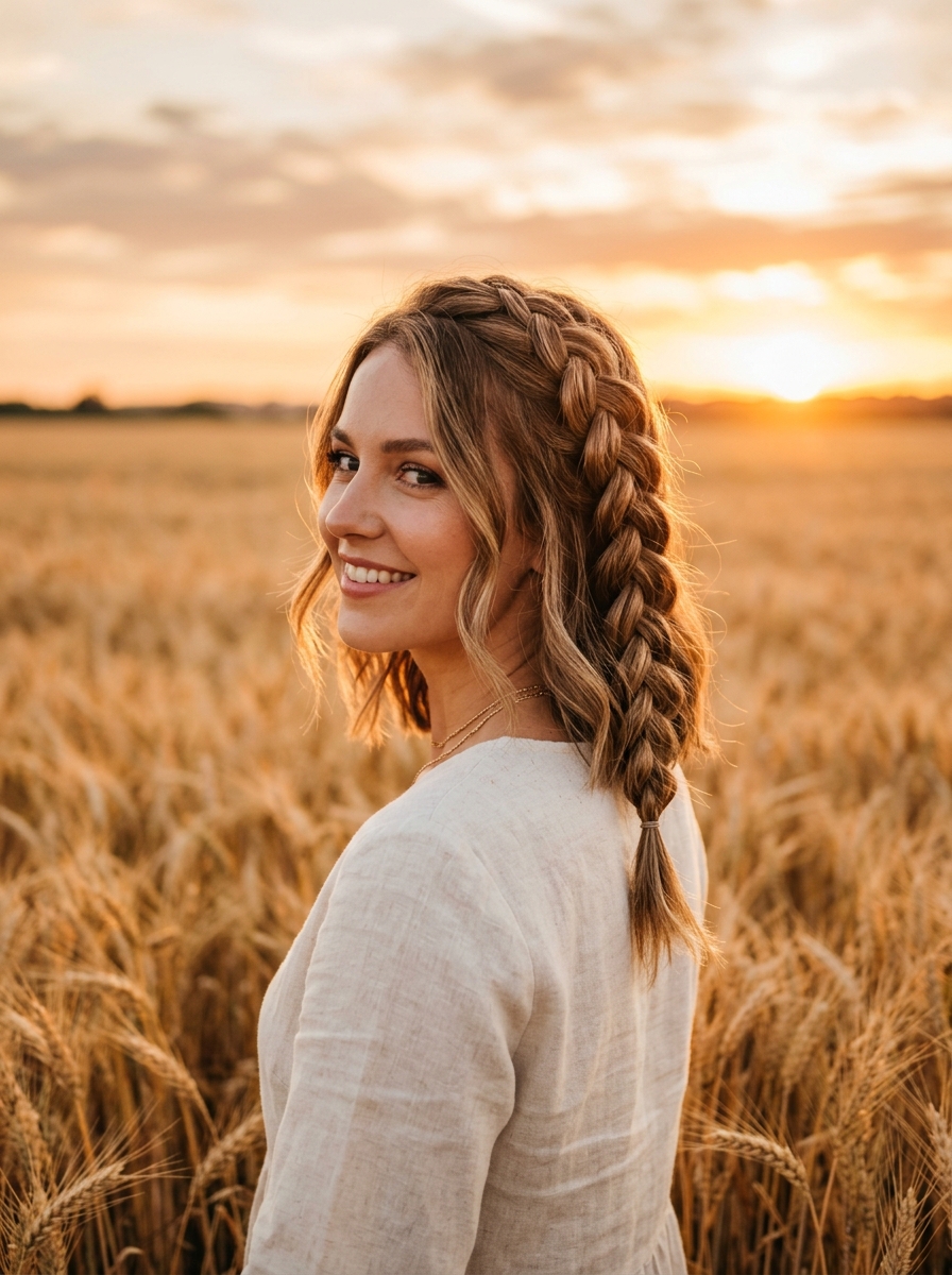 Chunky Three-Strand Braid Bob