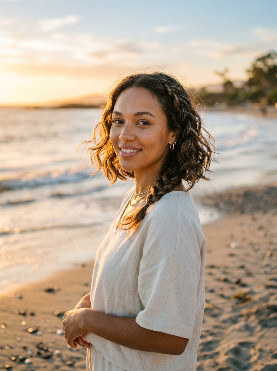 Undone Beachy Braided Bob