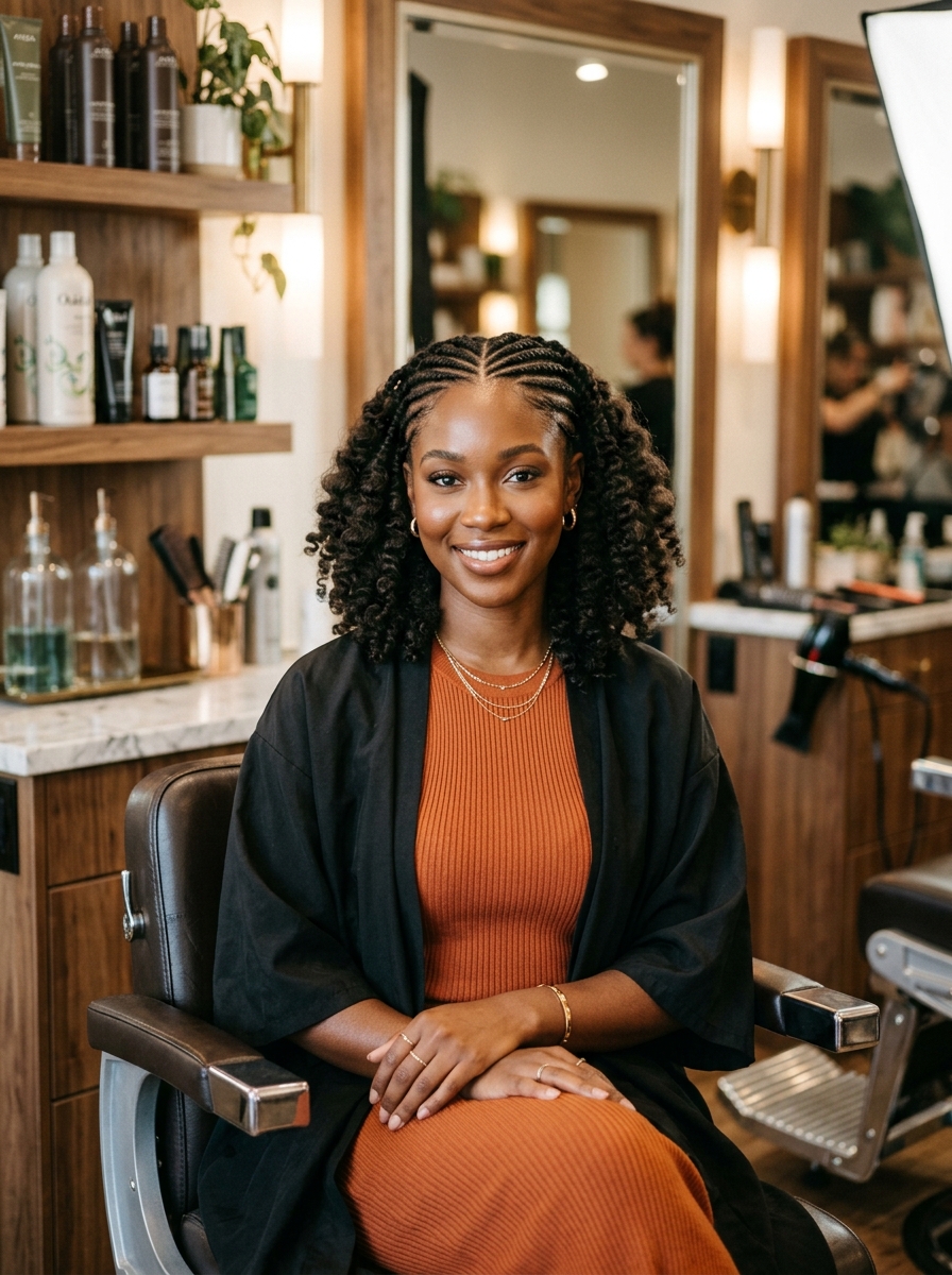 Cornrow-to-Bob Braid