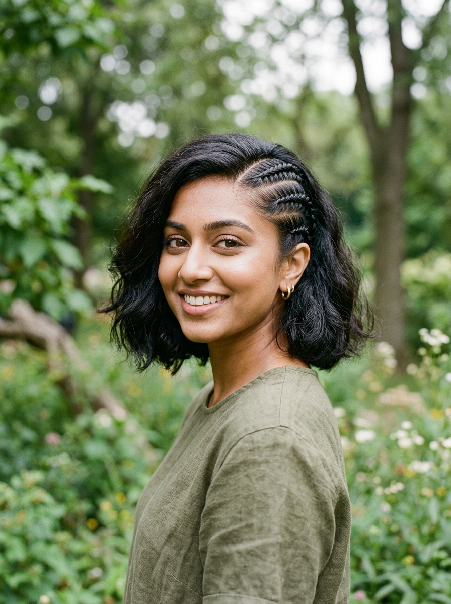 Braided Side-Part Bob