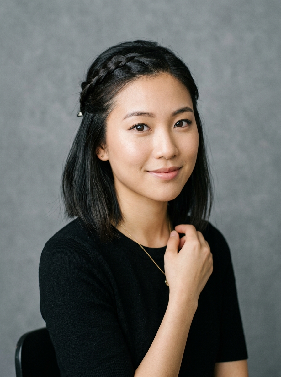 Half-Up Braided Bob