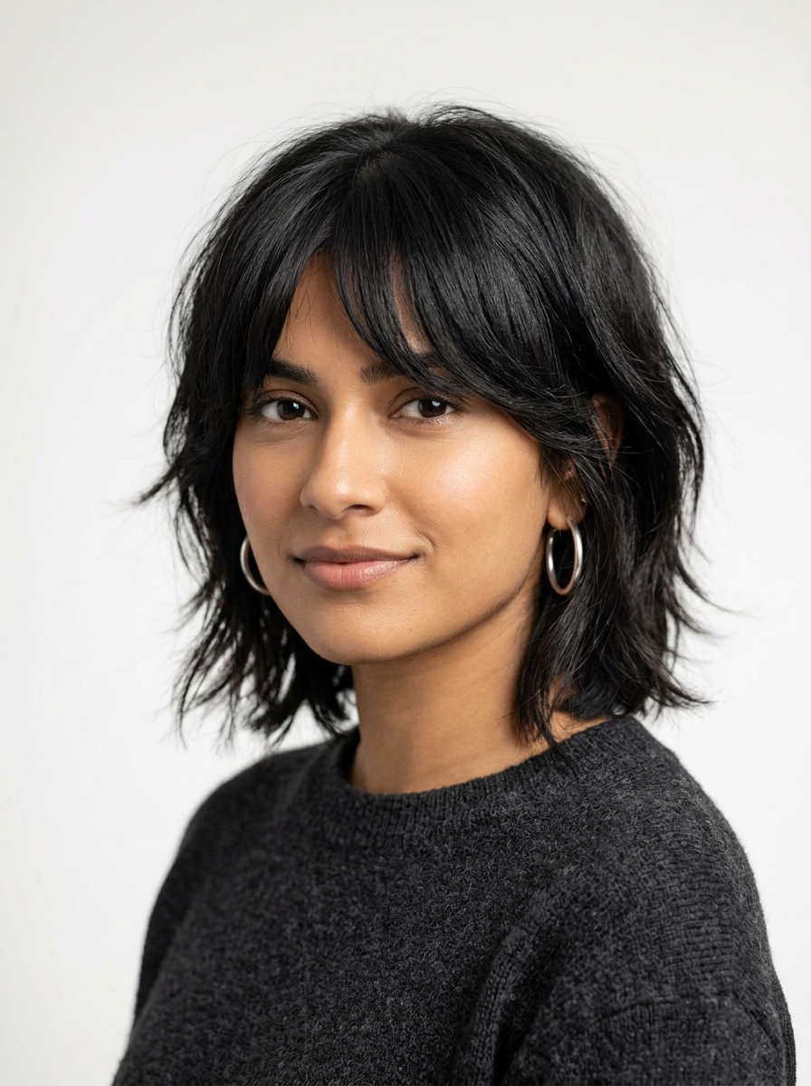 Jaw-Length Shaggy Bob Gypsy Shag