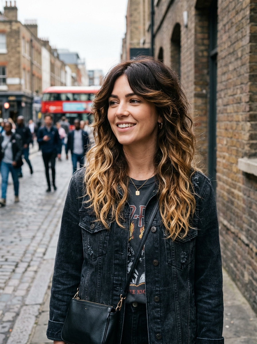 Two-Tone Balayage Gypsy Shag