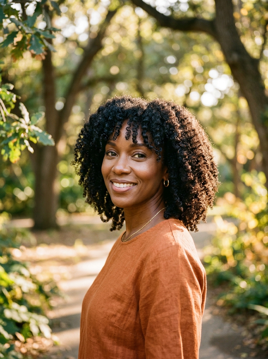 Textured Lob with Curtain Bangs
