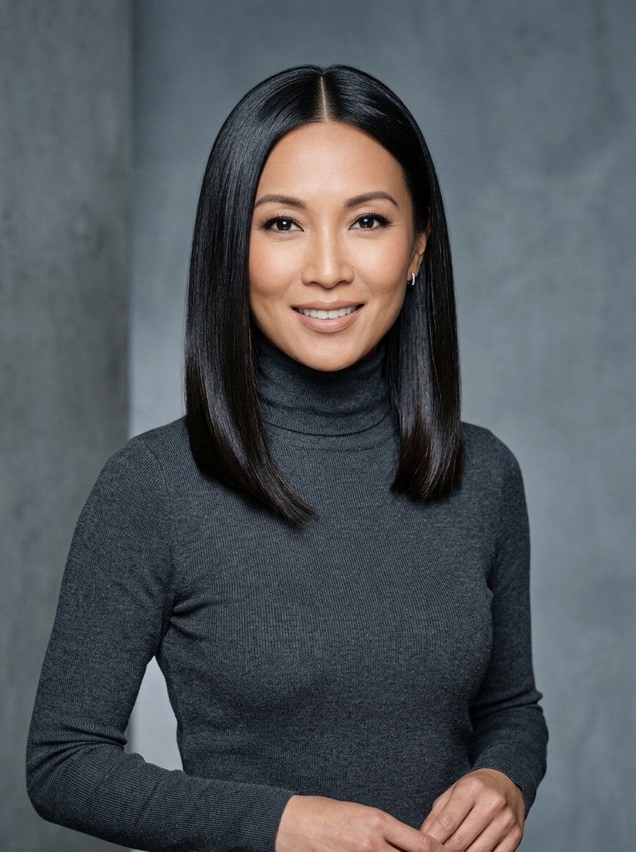 Sleek Center-Part Lob