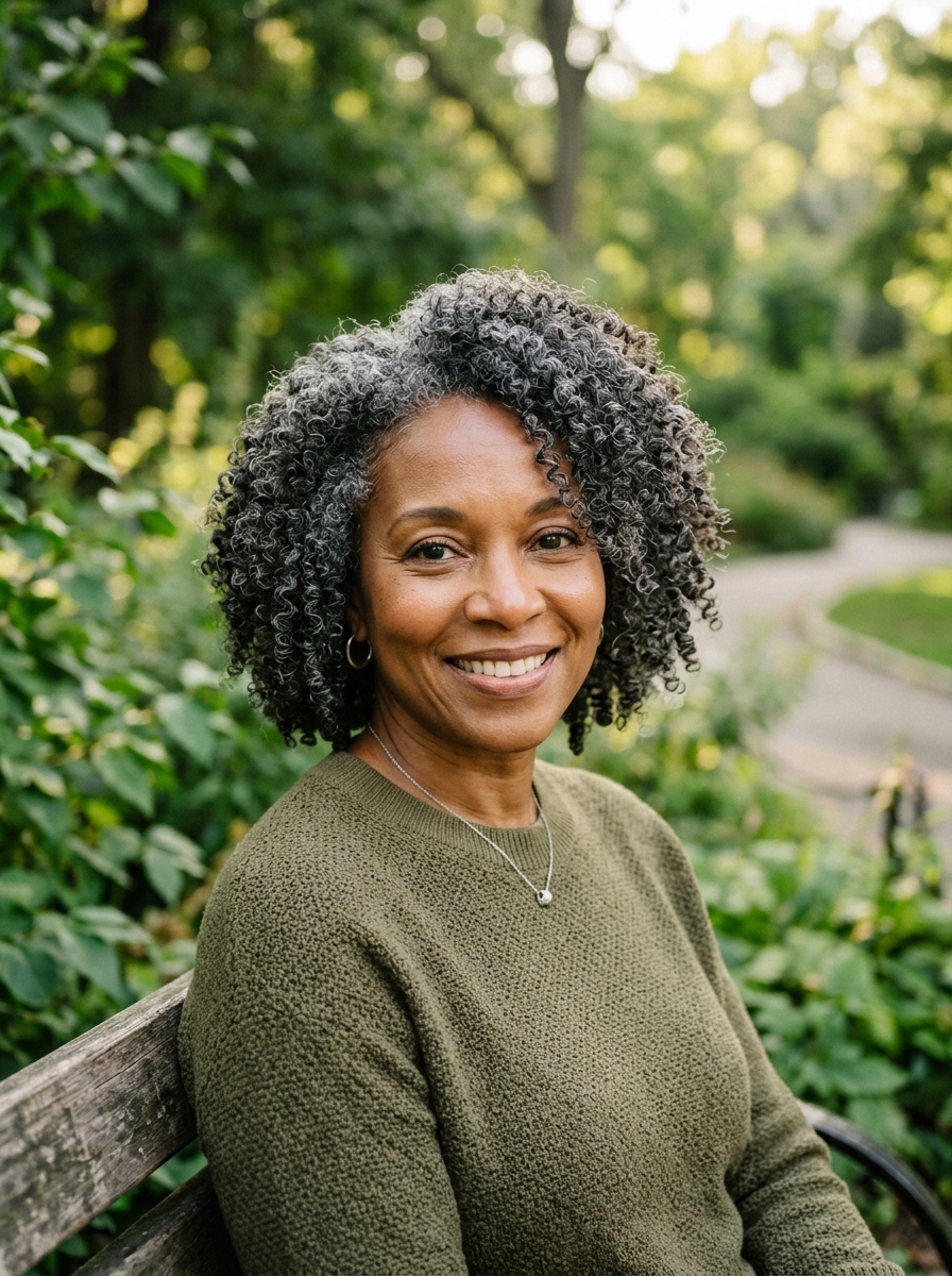 Textured Natural-Curl Bob