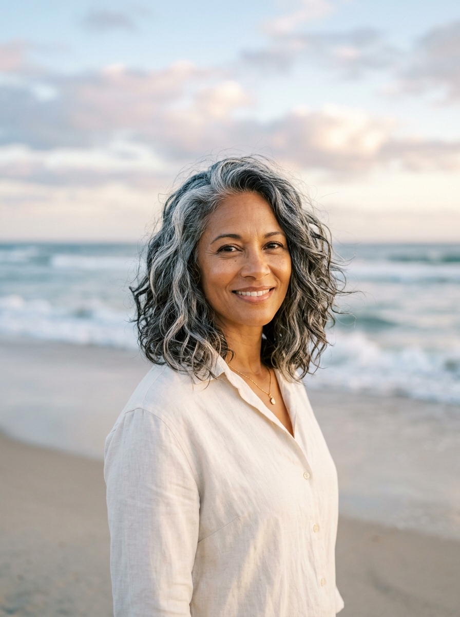 Beachy Wavy Lob with Undone Ends