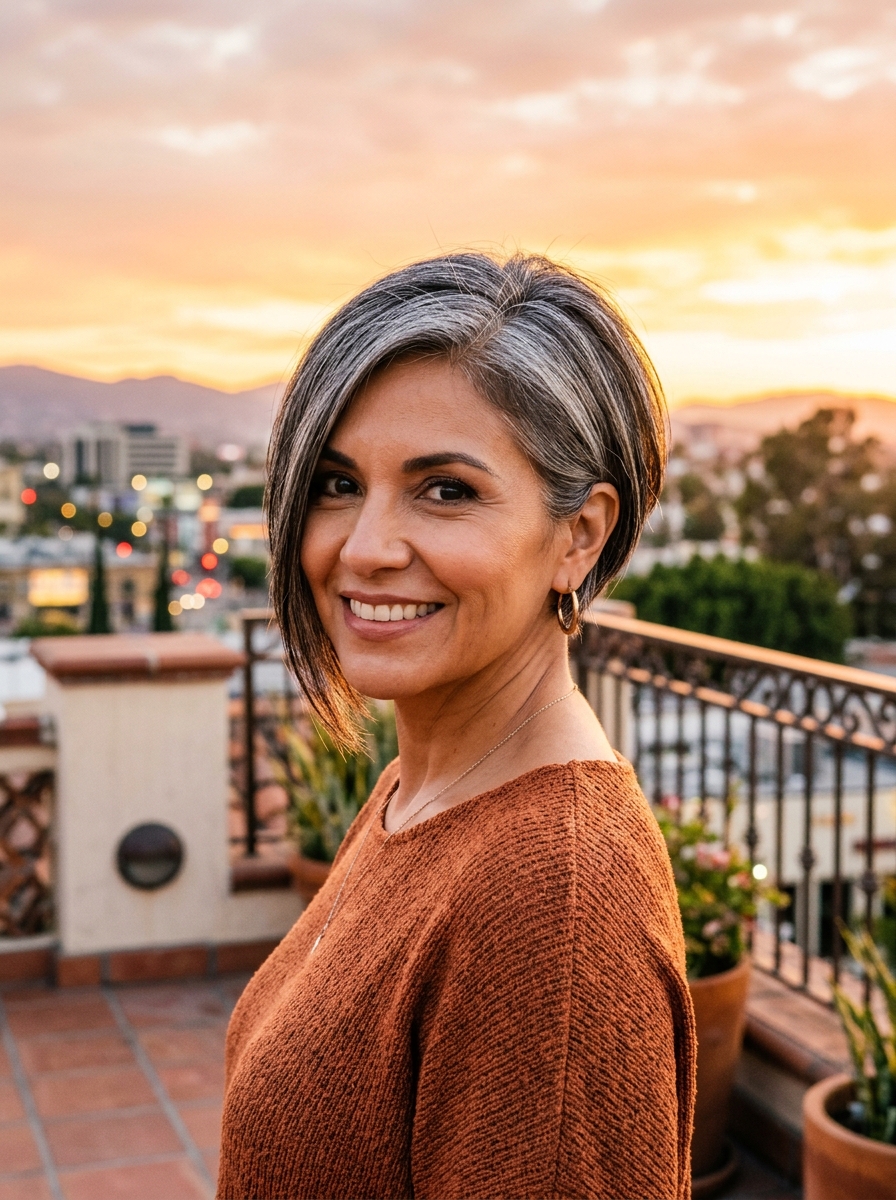 Asymmetrical Angled Bob