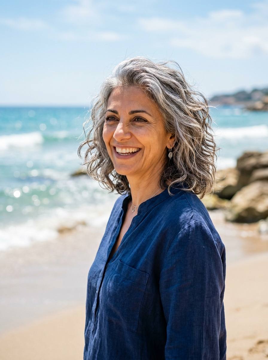 Tousled Waves with Silver Highlights