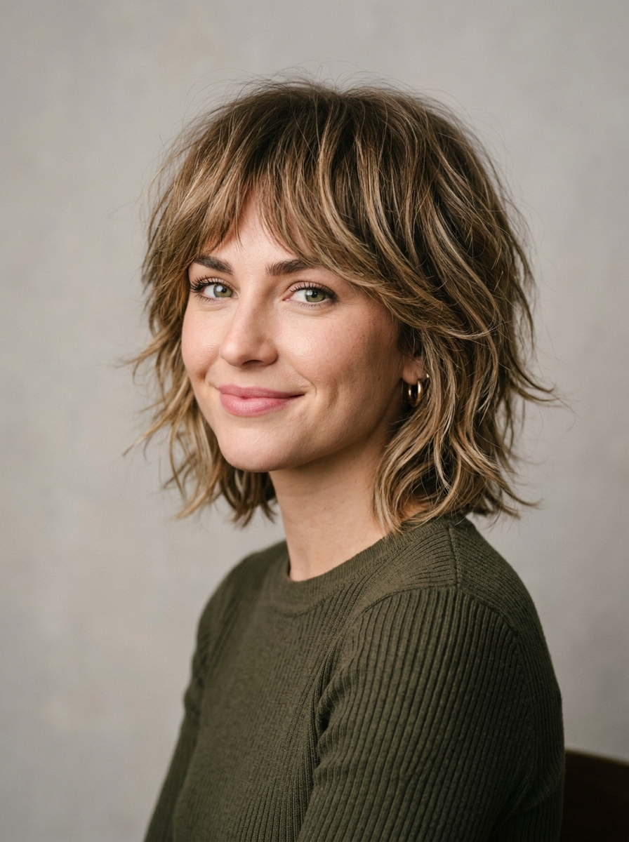Classic Short Shag with Feathered Layers