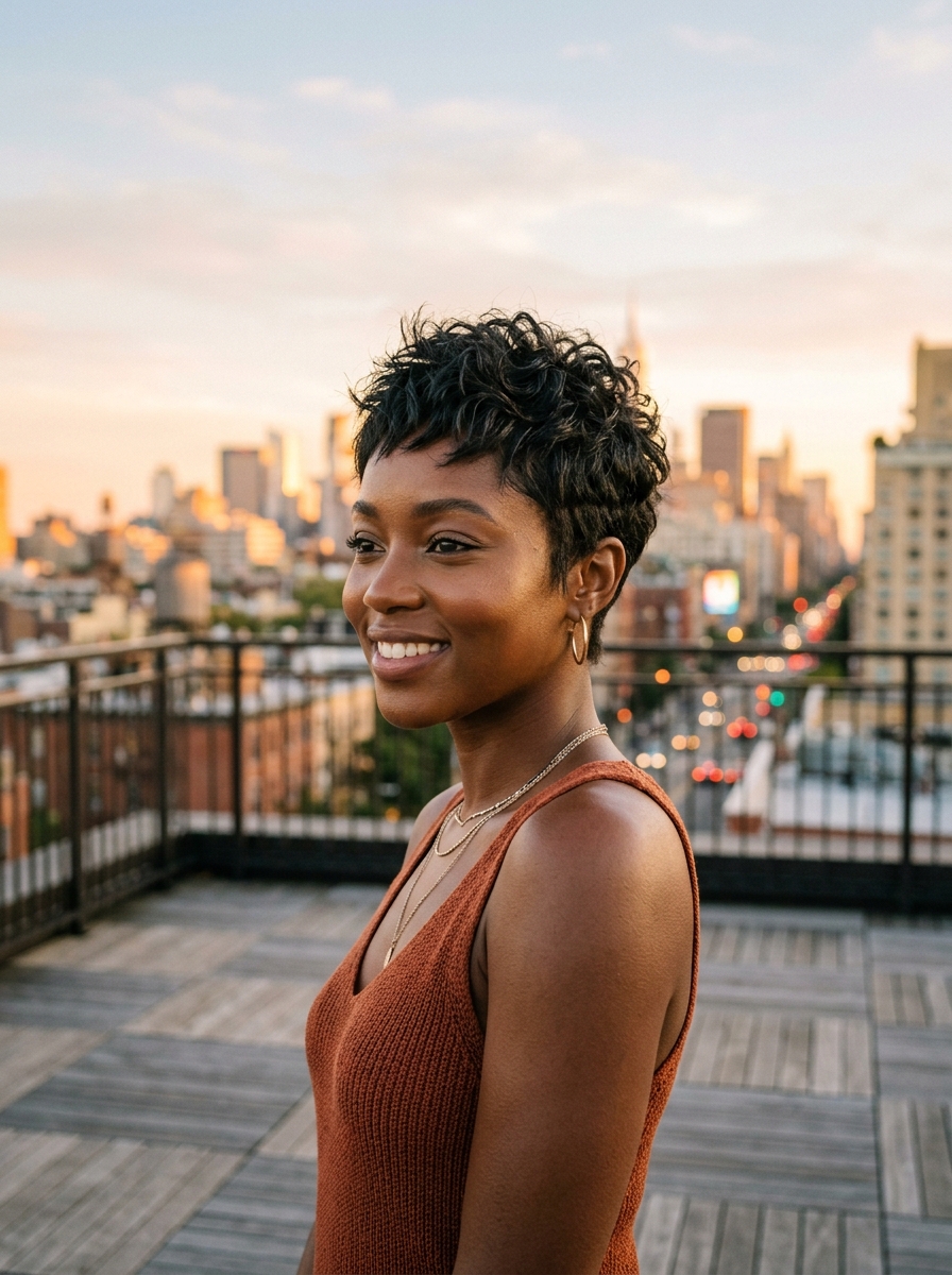Pixie-Length Shag for Ultra-Thick Hair