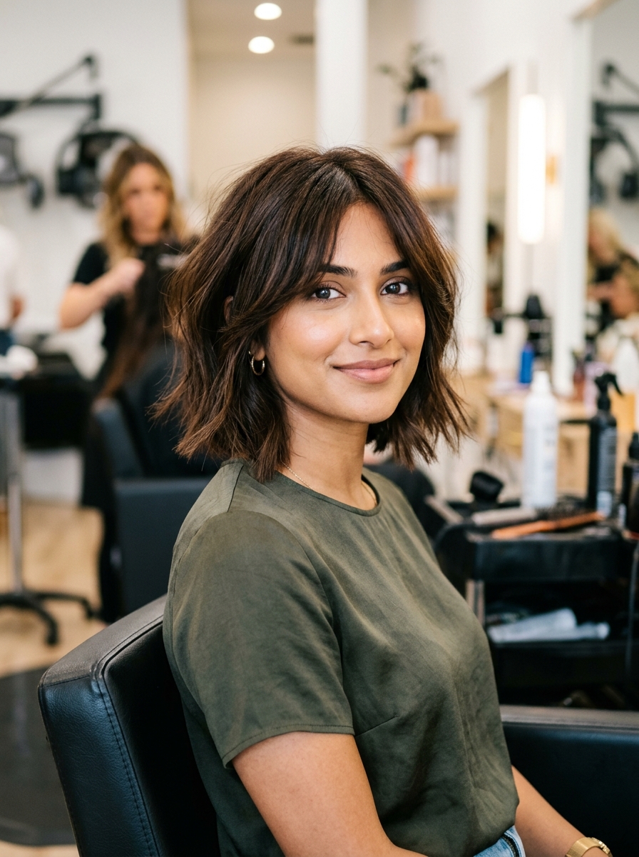 Textured Bob-Shag Hybrid