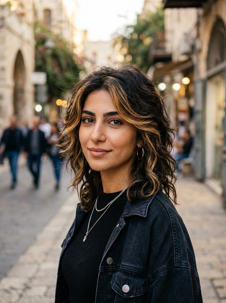 Wolf Cut with Balayage and Face-Framing Pieces