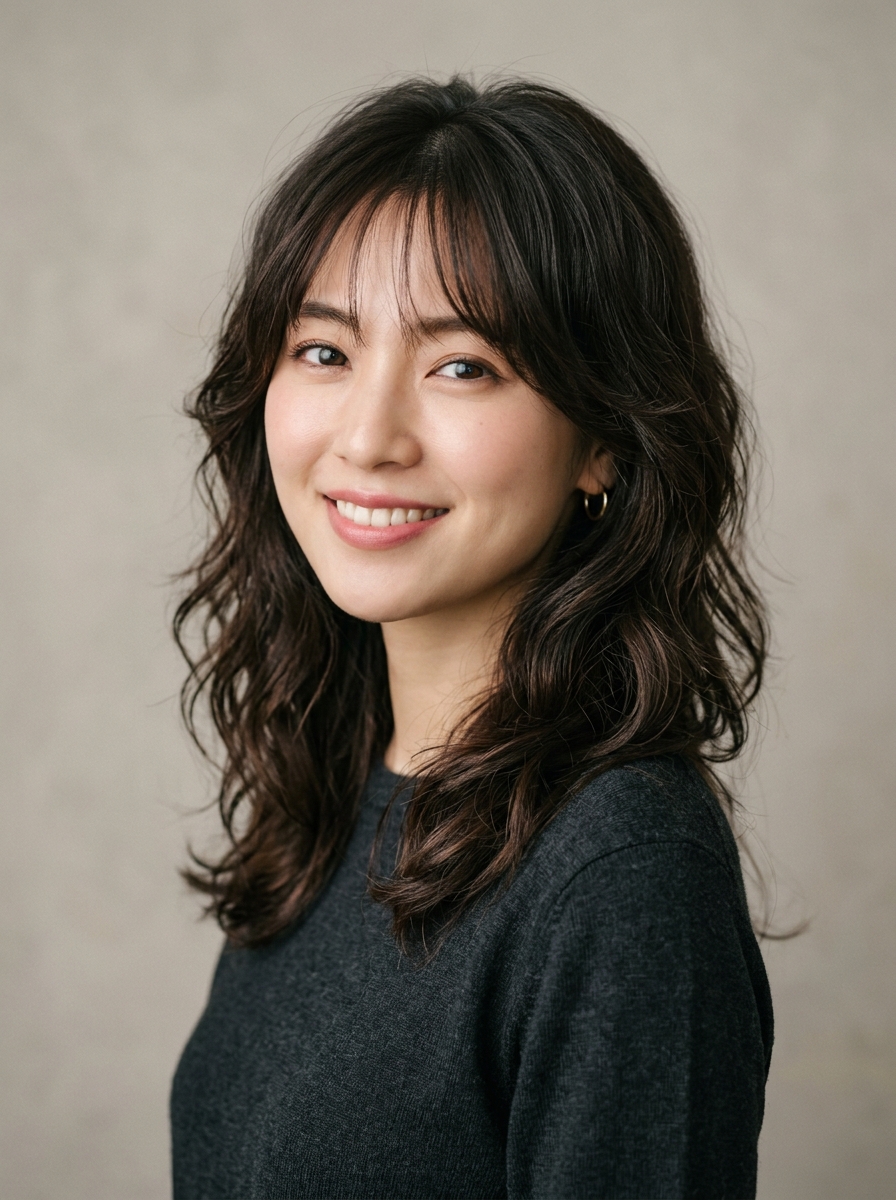 Wolf Cut with Soft Waves and Rounded Layers
