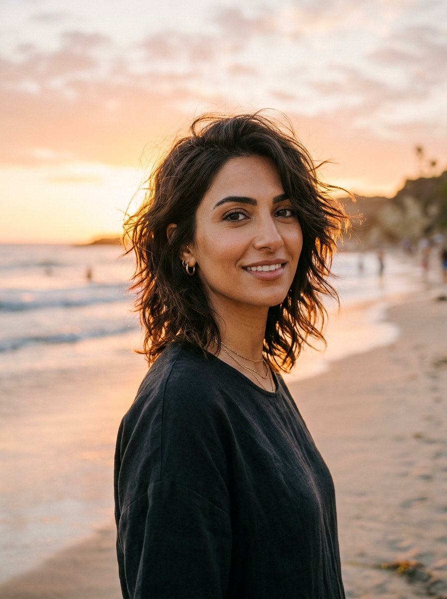 Collarbone-Length Shag Crop