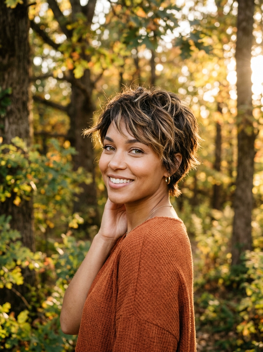 Textured Crop with Highlighted Tips