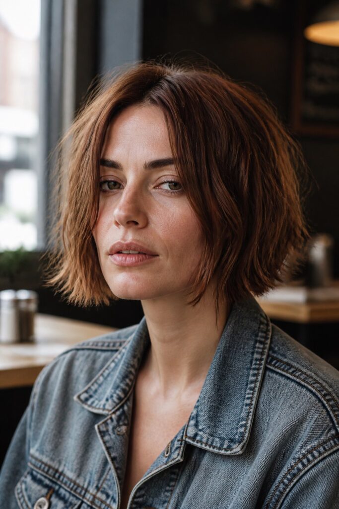 Messy Chin-Length Bob