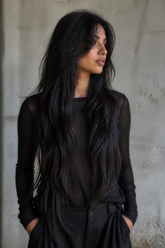Long Hair with Razor-Cut Layers