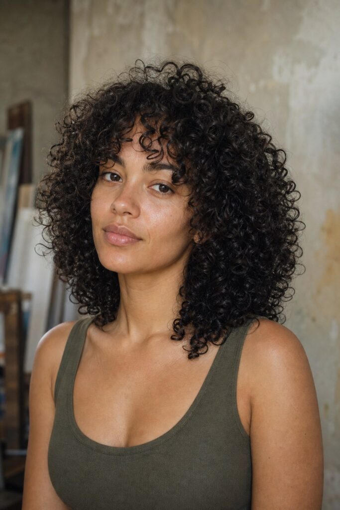 Curly Shag with Fringe