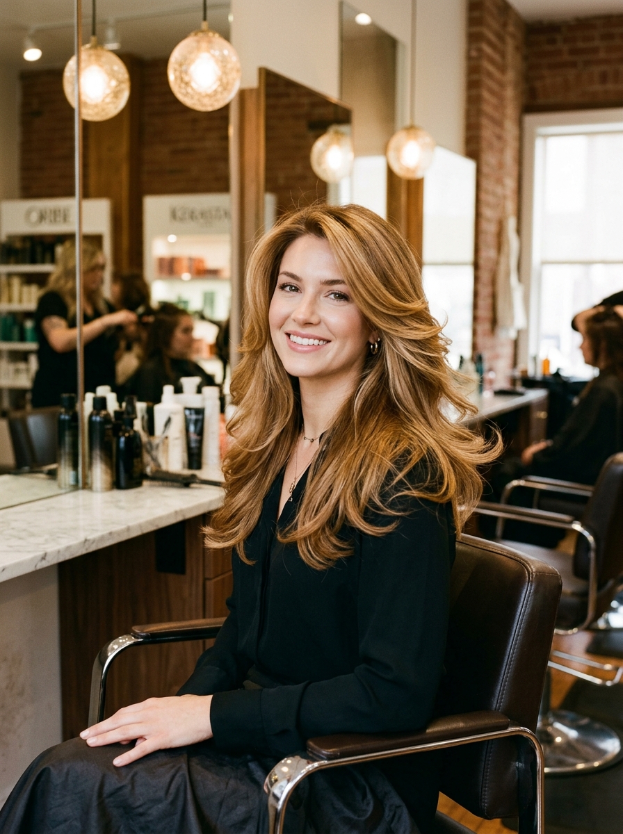 Blowout Waves with Face-Framing Movement