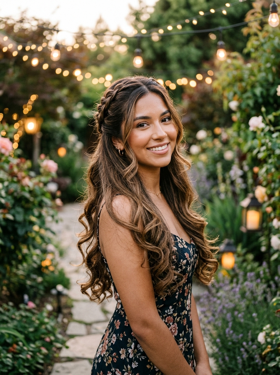 Butterfly Layers with a Braided Half-Up Base
