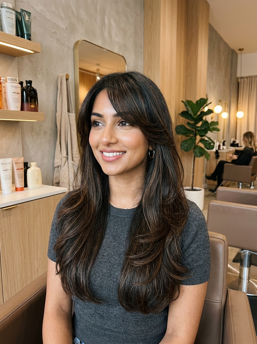 Side-Swept Bangs Butterfly