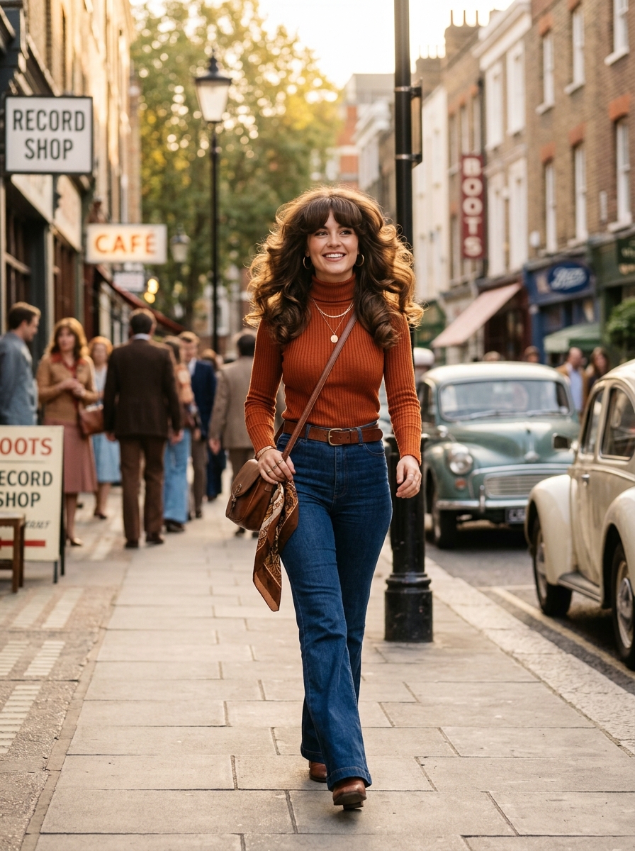 '70s-Inspired Butterfly Cut with Heavy Fringe