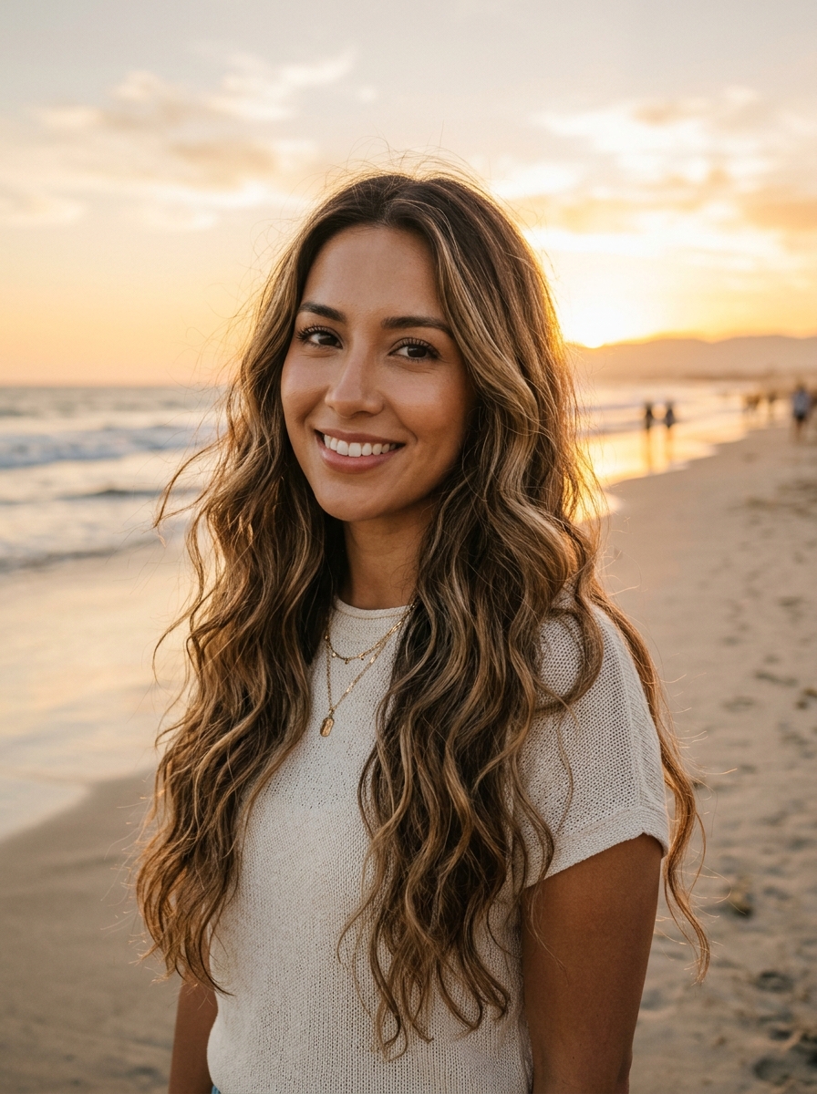 Caramel Babylights on Beachy Waves