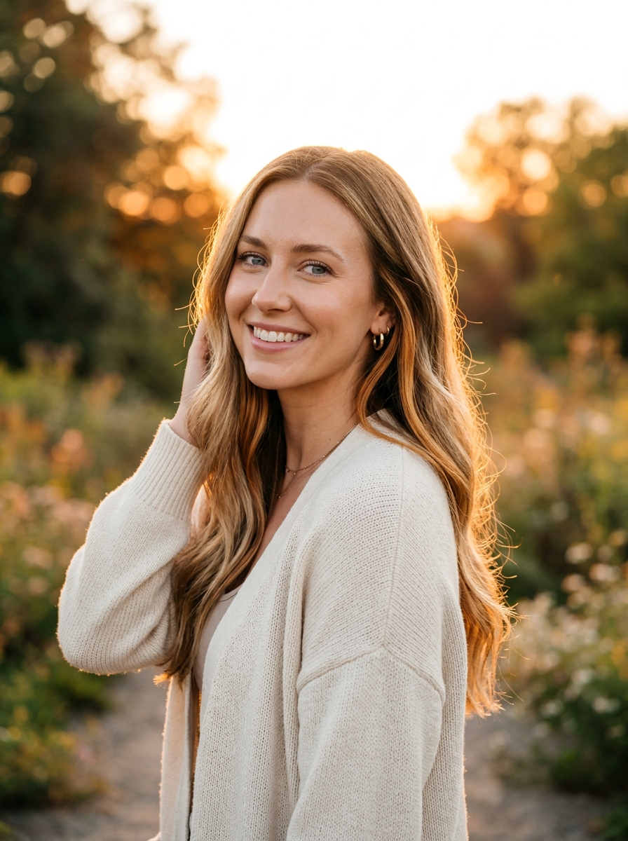 Caramel Peekaboo Highlights for Fine Hair