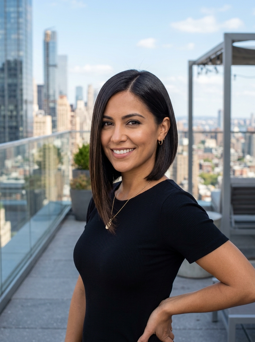 Chin-to-Collarbone Angled Bob