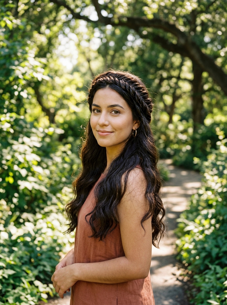 Half-Up Fishtail Braided Crown