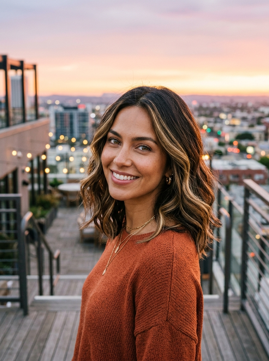 Face-Framing Balayage Lob