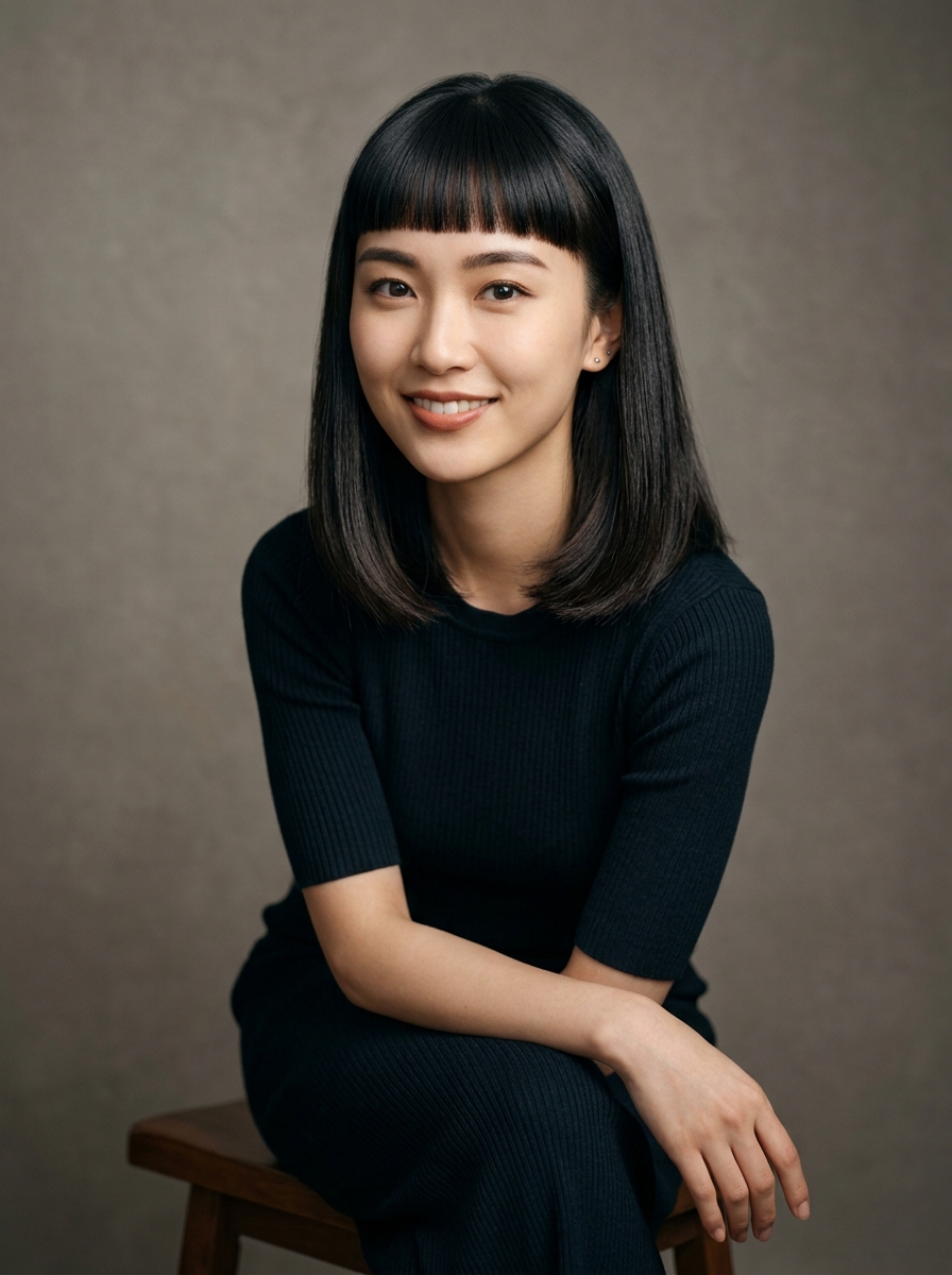 Micro-Fringe Long Bob