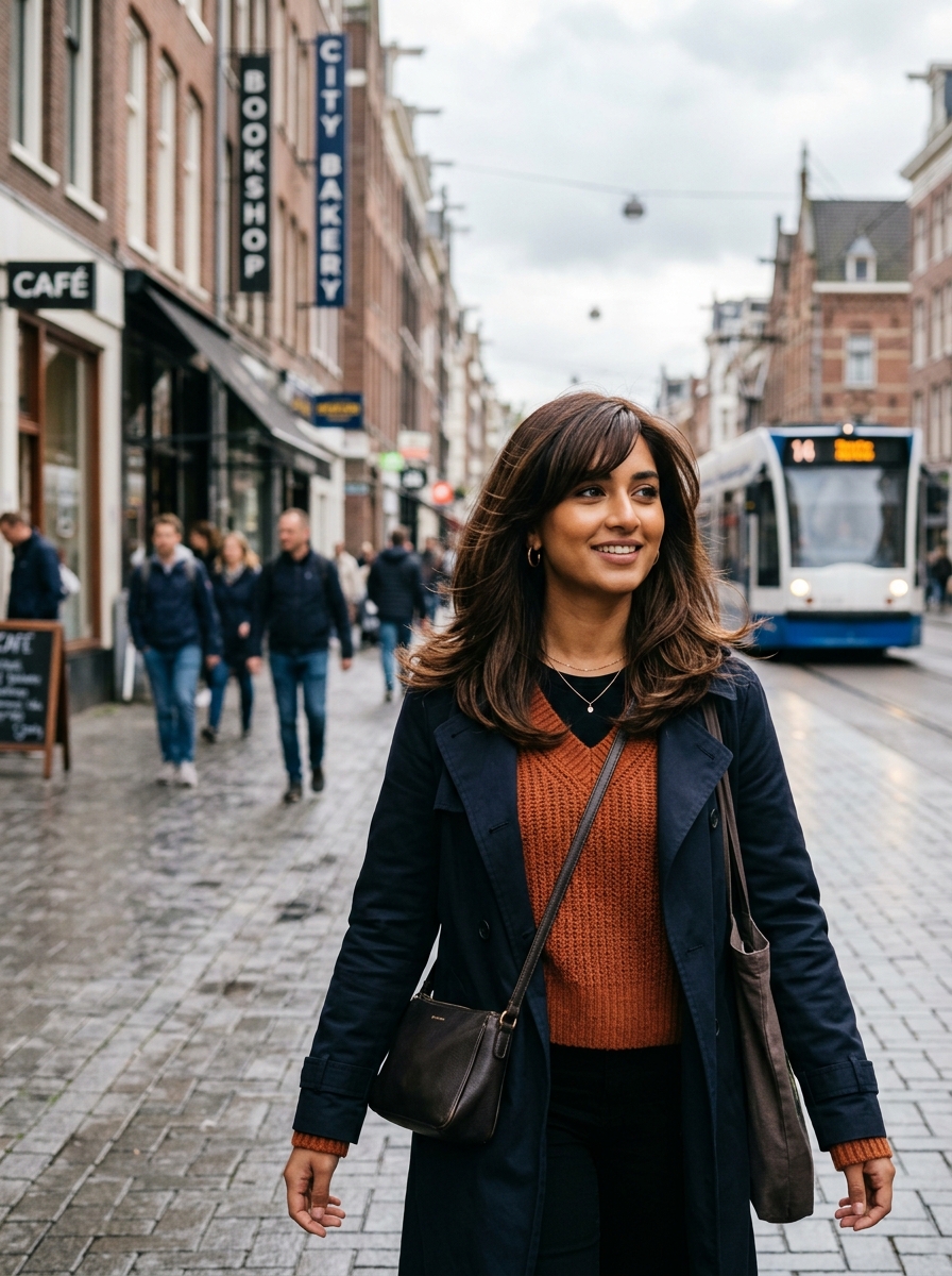 Side-Swept Bangs with Long Layers