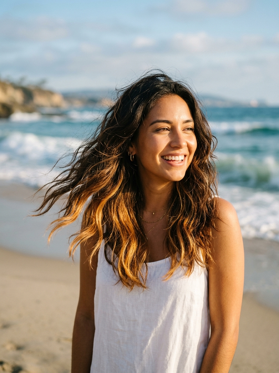 Dip-Dye Peekaboo Tips