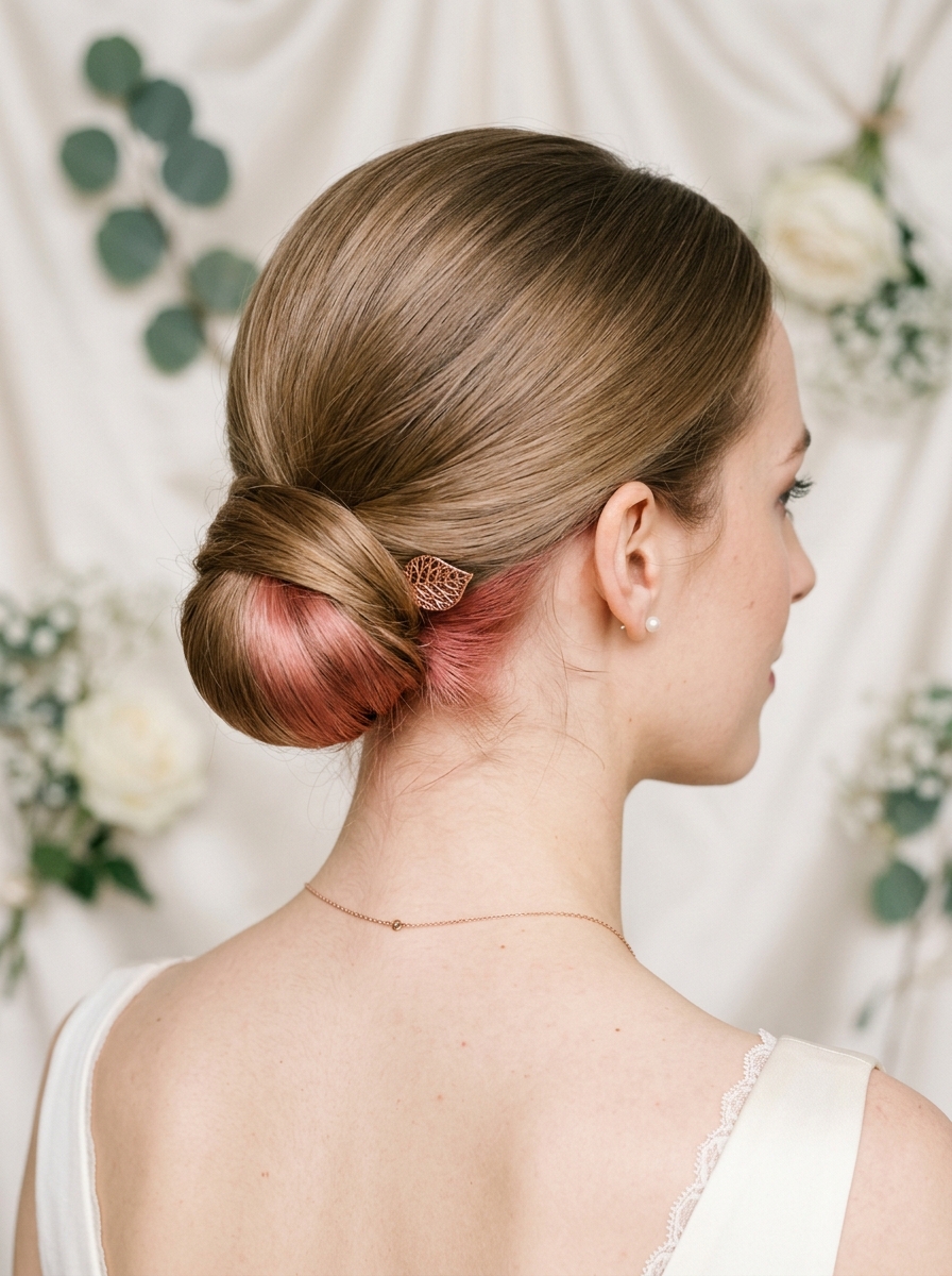 Rose Gold Peekaboo Chignon